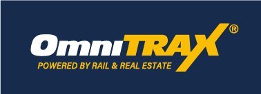 Omnitrax A Logo With Slogan And R On Blue